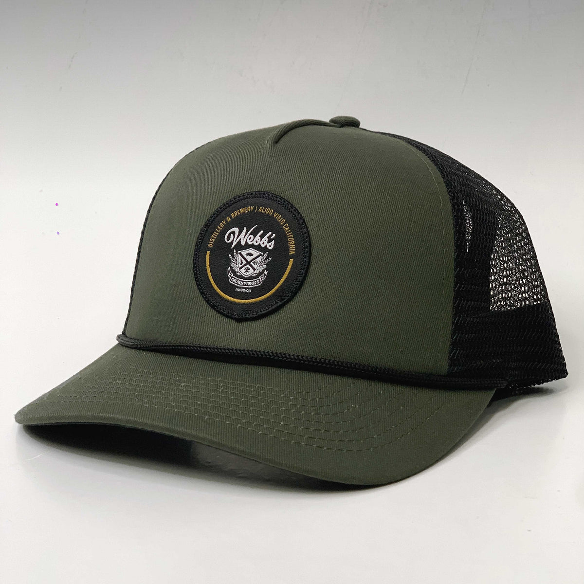 QUACK TRUCKER HAT | STRUCTURED OLIVE & BLACK – Webb's Grainworks